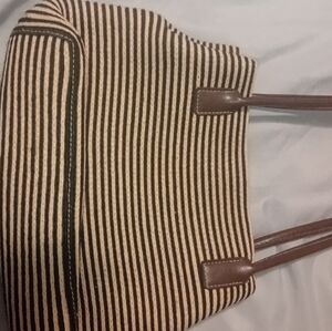 Striped Brown and Cream Bag
